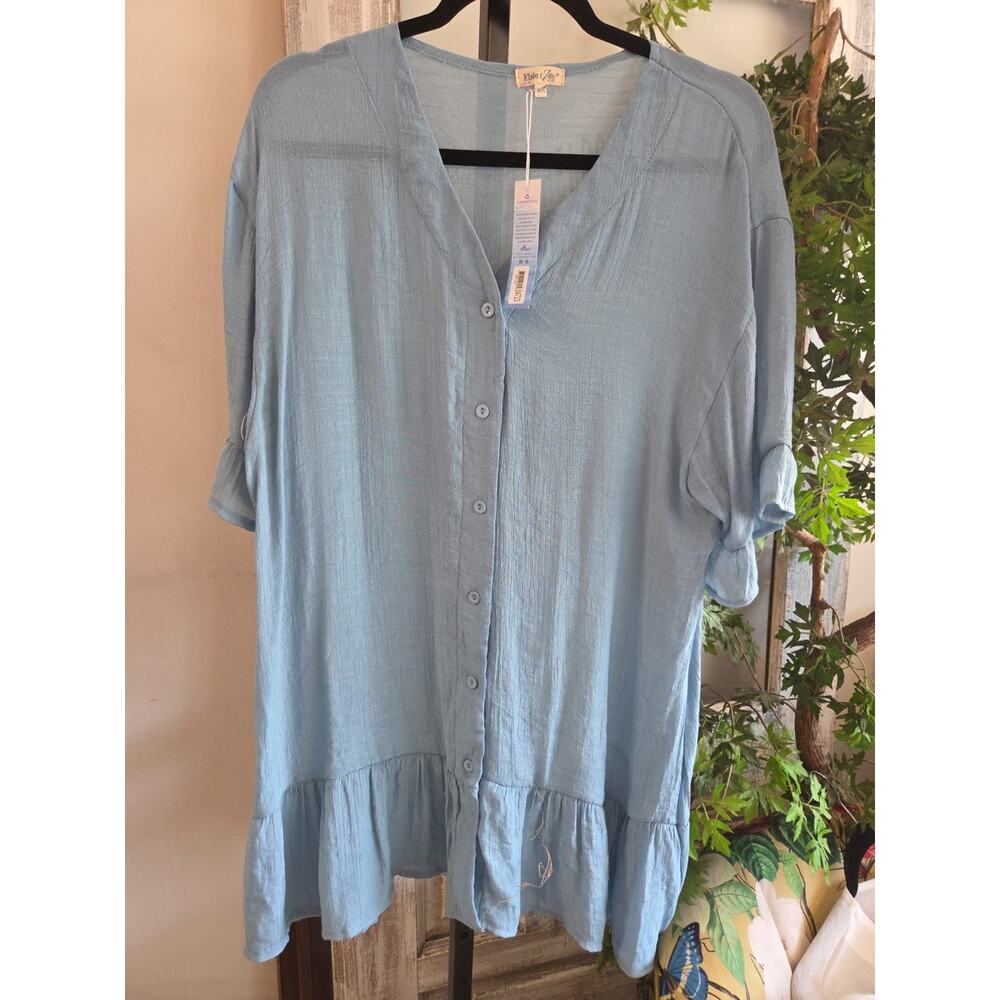 Elise & Zoey Blue Coverup Large/Medium New
